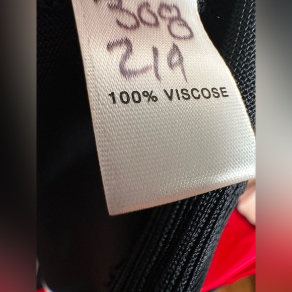 St. John Red, Black, and White Striped Cardigan - Picture 9 of 16